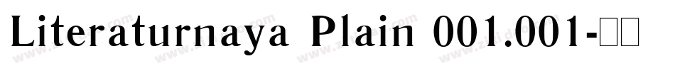 Literaturnaya Plain 001.001字体转换